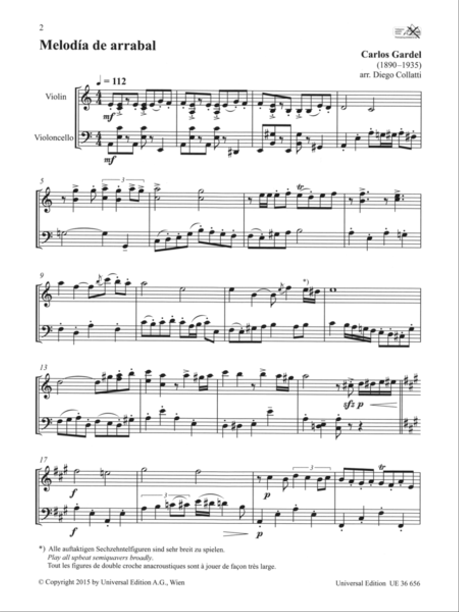 Tango Duets - Violin and Cello (Viola) String Duet scores gallery preview page 2