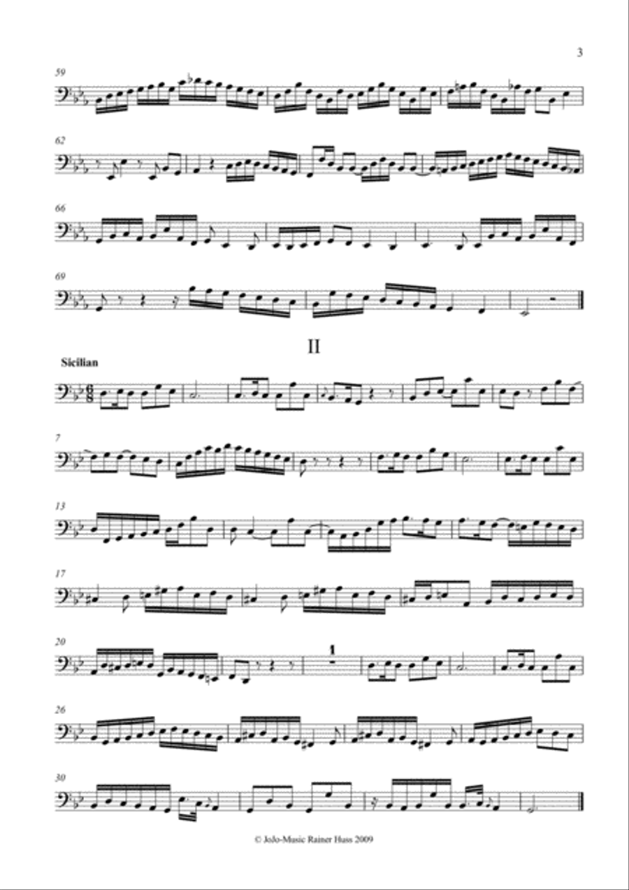 J.S.Bach, Sonata in Eb, BWV 1031 Small Ensemble scores gallery preview page 3