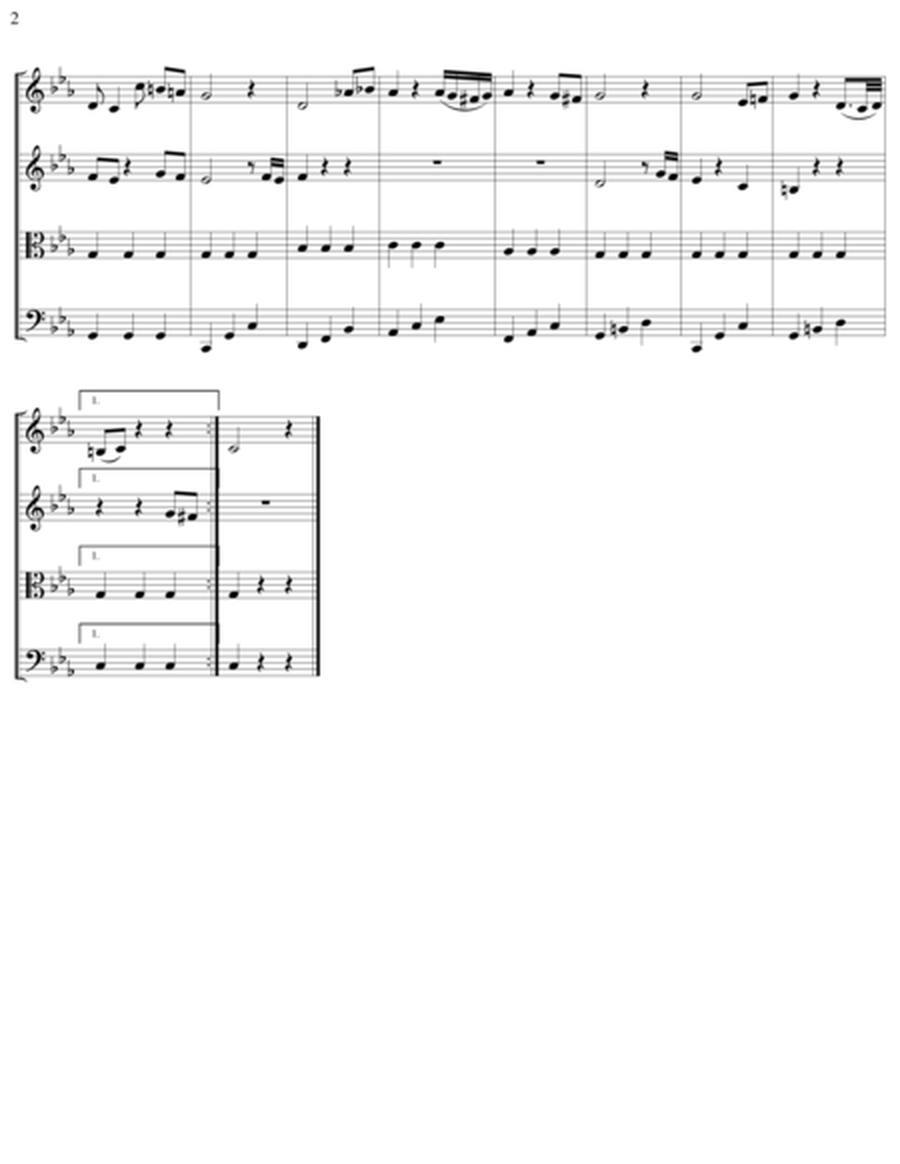 Minuet in C minor for String Quartet