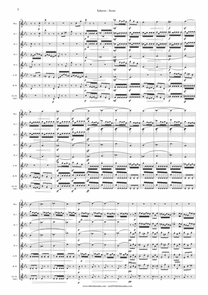 Scherzo from Mendelssohn's "A Midsummer Night's Dream" - for Flute Choir image number null