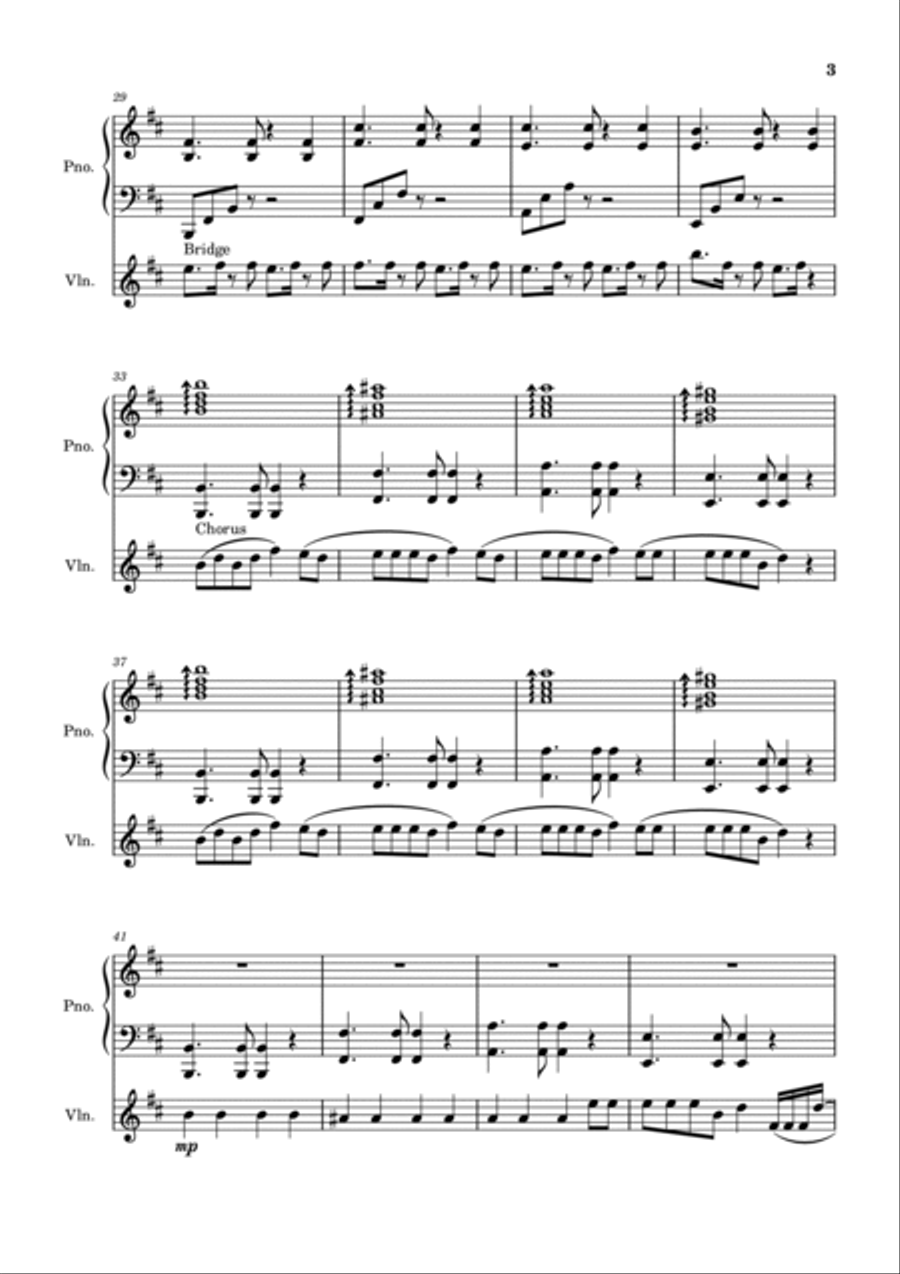 Bones Violin Solo scores gallery preview page 3