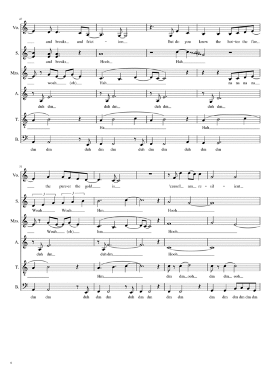 Resilient 4-Part scores gallery preview page 6