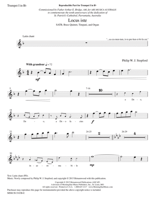 Book cover for Locus Iste (Downloadable Instrumental Parts)