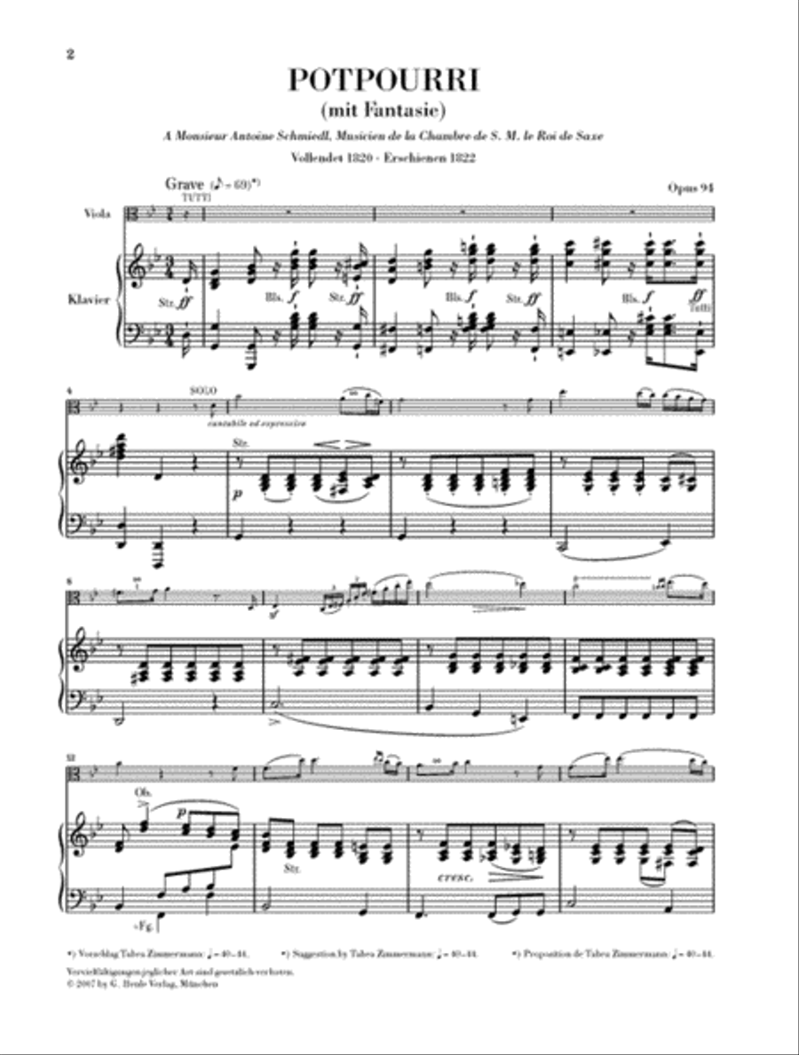 Potpourri Op. 94 (“Fantasy”)