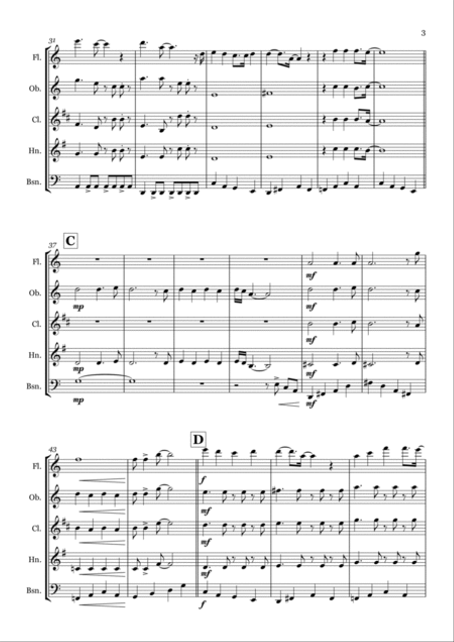 Eight Days A Week Woodwind Quintet scores gallery preview page 3