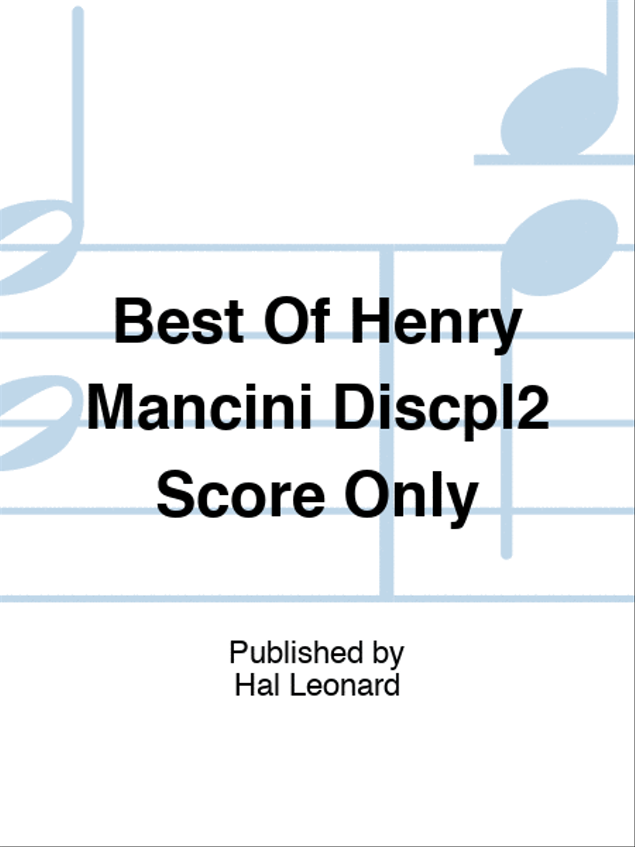 Best Of Henry Mancini Discpl2 Score Only