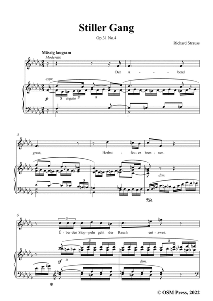 Richard Strauss-Stiller Gang,in b flat minor,Op.31 No.4 image number null