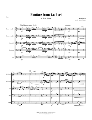 Book cover for Fanfare from La Peri for Brass Quintet