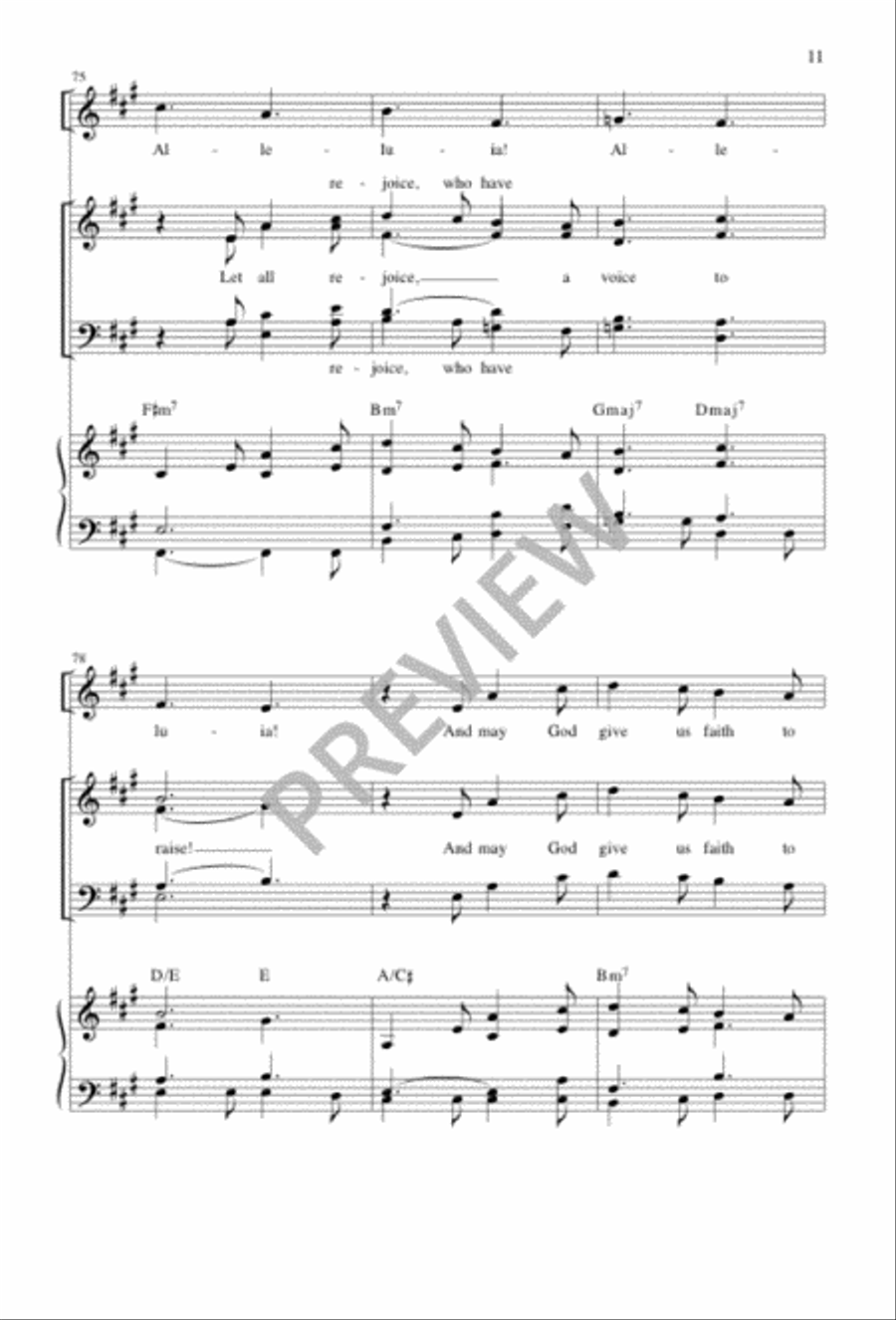 When, in Our Music, God Is Glorified 4-Part scores gallery preview page 12