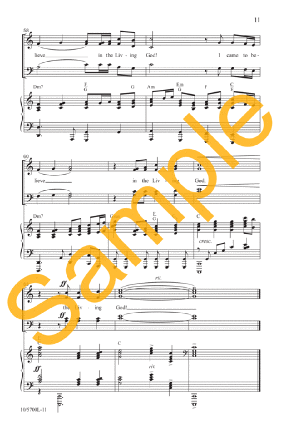 I Came to Believe 4-Part scores gallery preview page 10