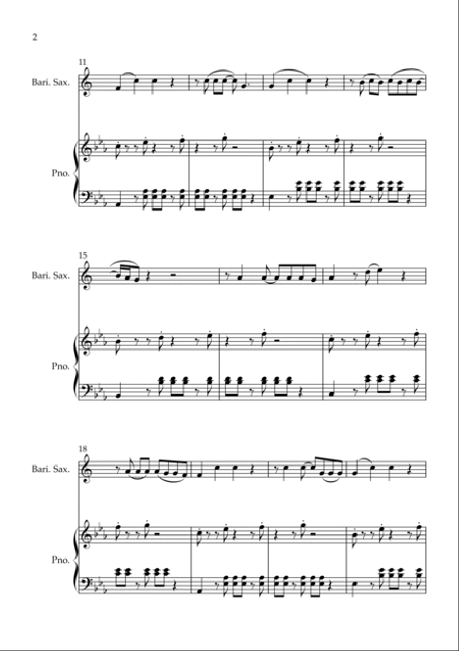 Shivers Shivers Baritone Saxophone scores gallery preview page 2