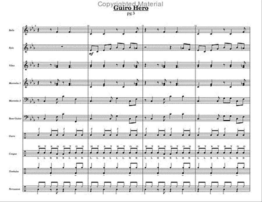 Guiro Hero Percussion Ensemble scores gallery preview page 4