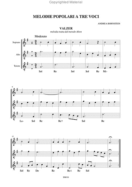Three-part Folksongs for Recorders, Voice and Harmonic Instrument