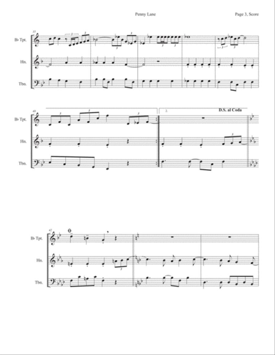 Penny Lane Penny Lane Horn scores gallery preview page 3