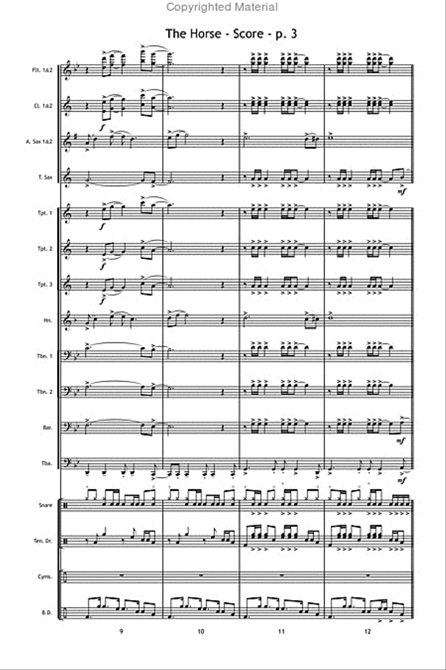 The Horse Marching Band scores gallery preview page 4