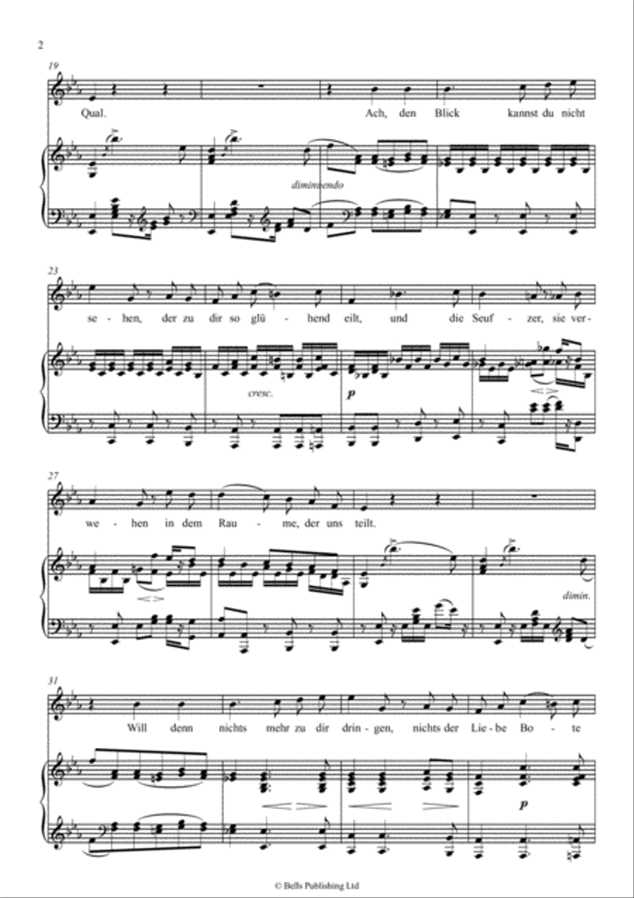 An die ferne Geliebte, Op. 98 (Original key. E-flat Major) Voice Solo scores gallery preview page 2