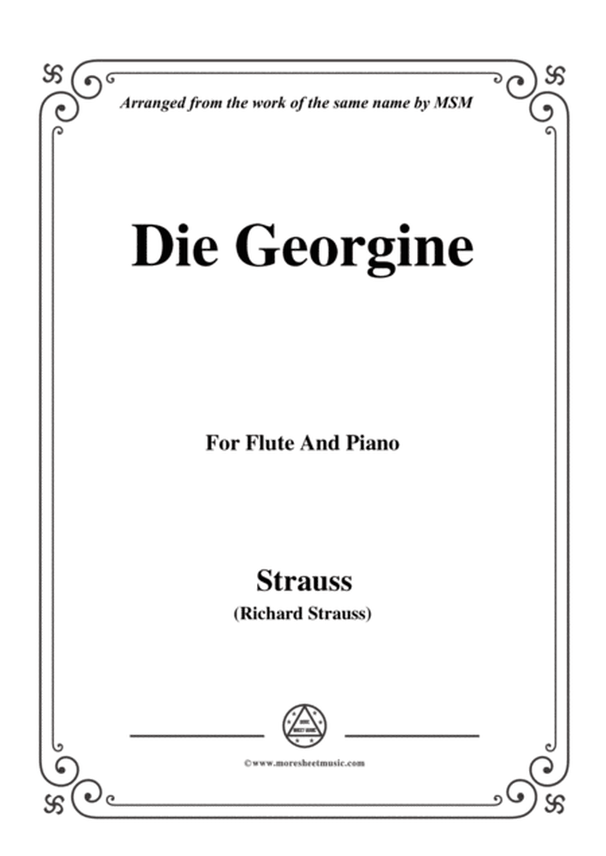 Richard Strauss-Die Georgine, for Flute and Piano image number null
