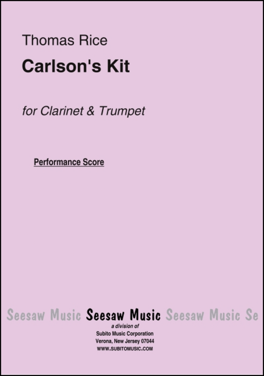 Carlson's Kit Clarinet scores gallery preview page 1