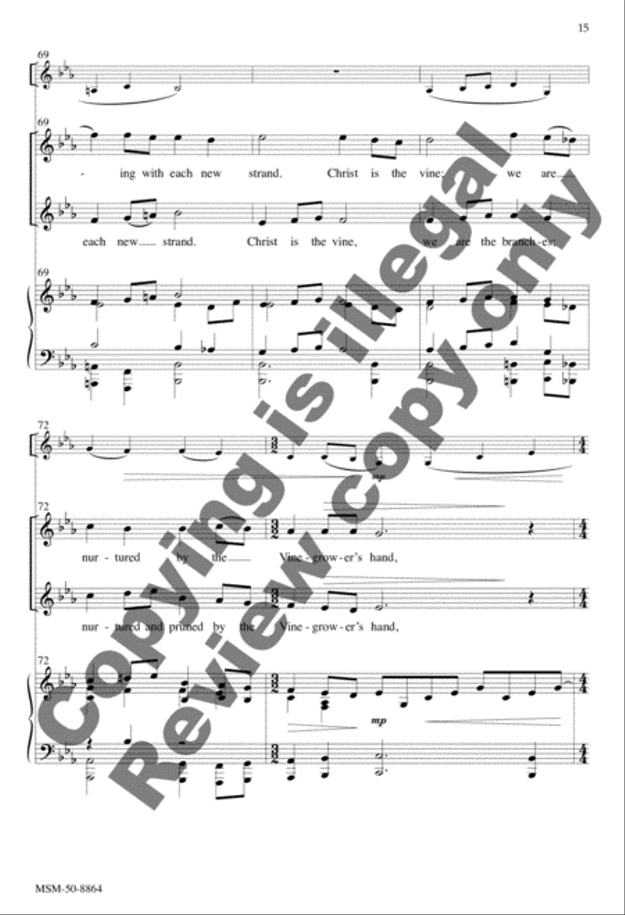 Christ Is the Vine 2-Part scores gallery preview page 15