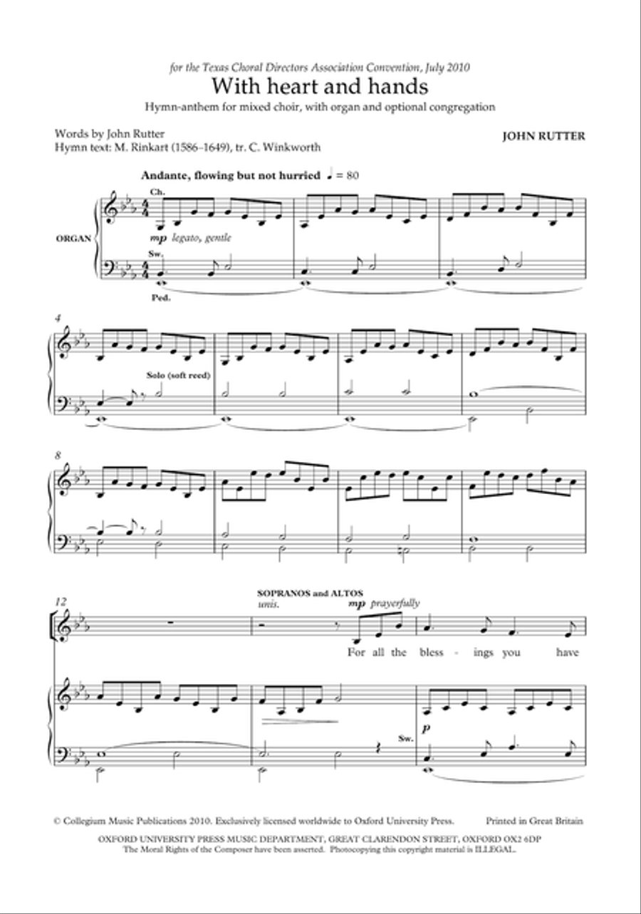 With heart and hands With heart and hands 4-Part scores gallery preview page 5