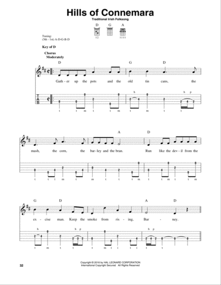 Hills Of Connemara Banjo scores gallery preview page 1