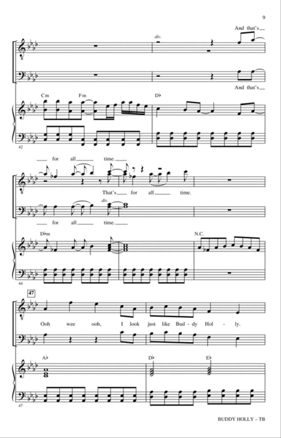 Buddy Holly (arr. Roger Emerson) TB scores gallery preview page 8