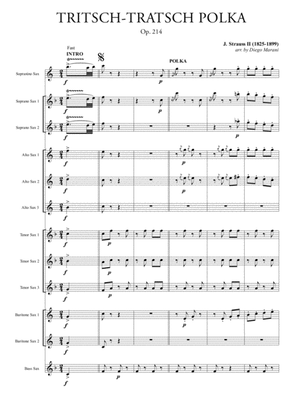 Book cover for Tritsch-Tratsch Polka for Saxophone Ensemble