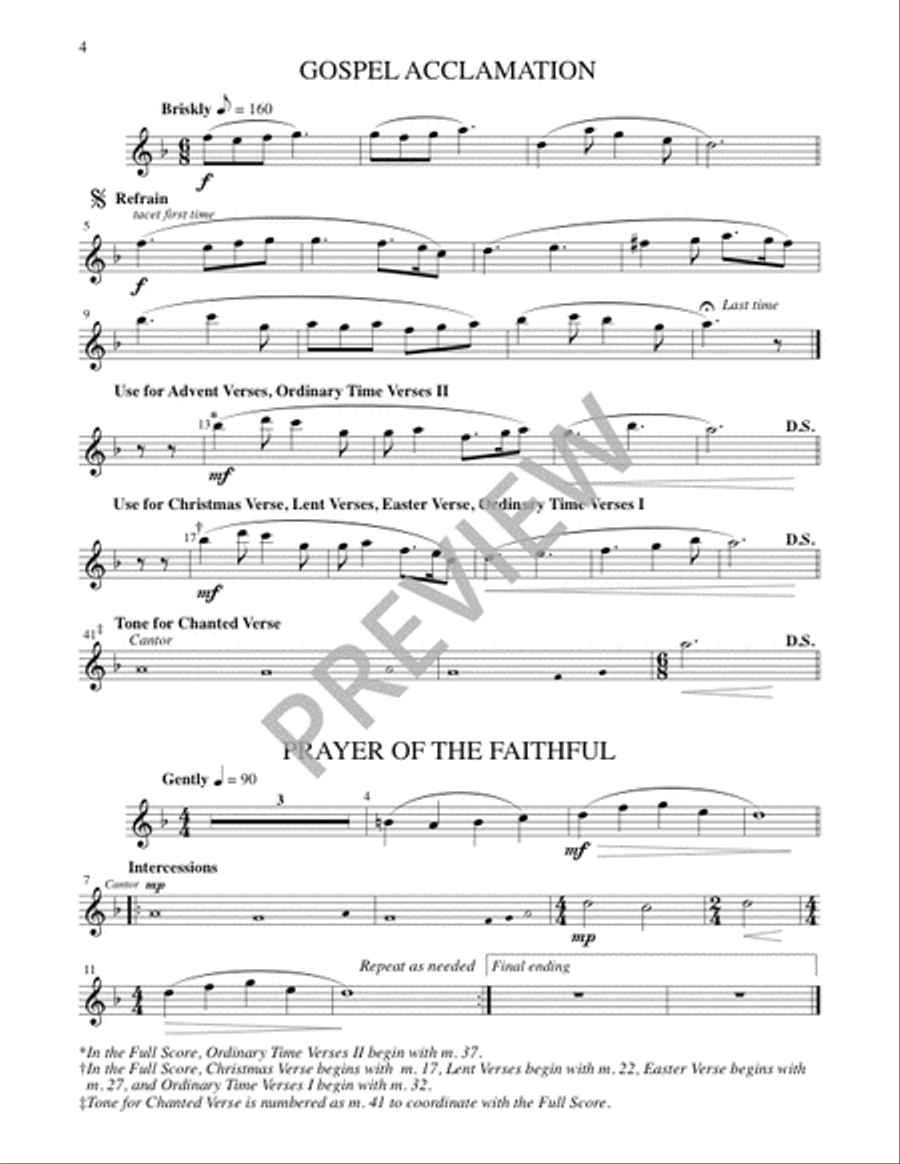 Mass of Christ, Light of the Nations - Instrument edition