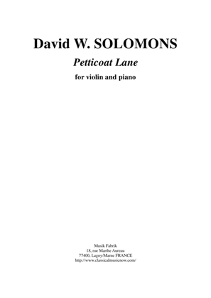 David Warin Solomons: Petticoat Lane for violin and piano