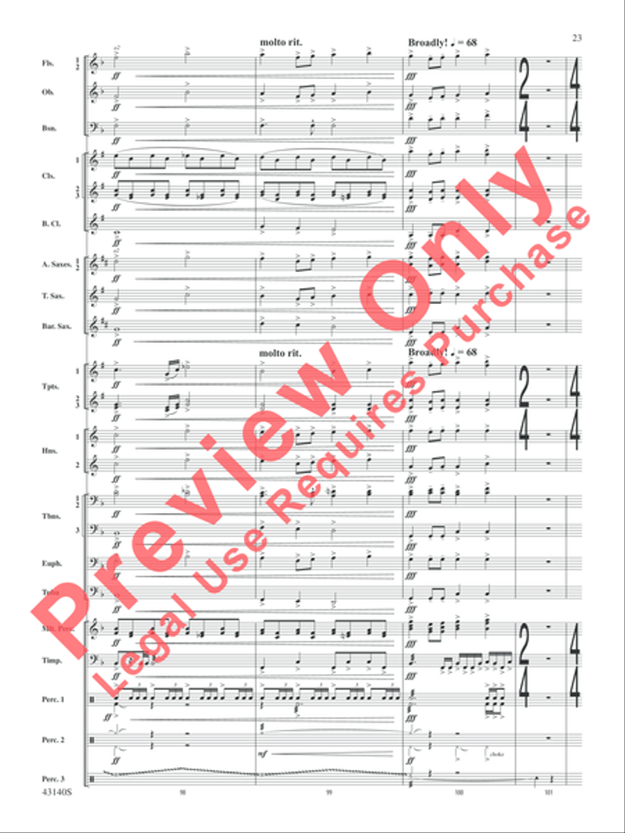 At the Movies---The Classics Concert Band scores gallery preview page 24
