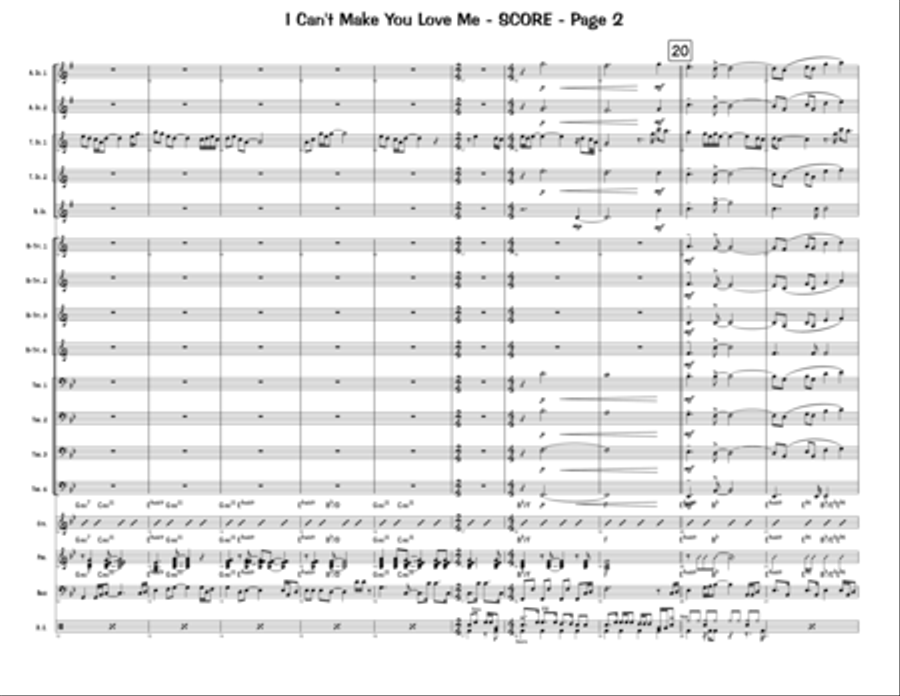 I Can't Make You Love Me Jazz Ensemble scores gallery preview page 2