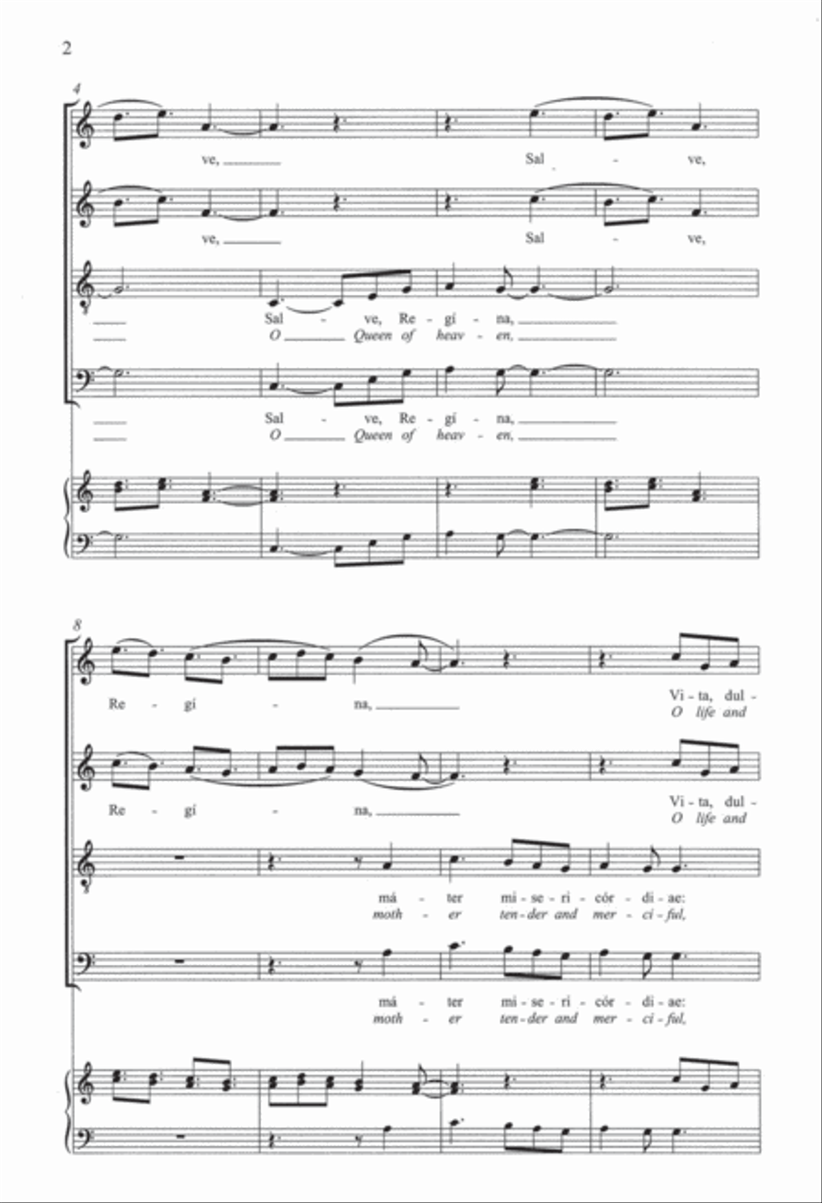 Salve Regina 4-Part scores gallery preview page 3