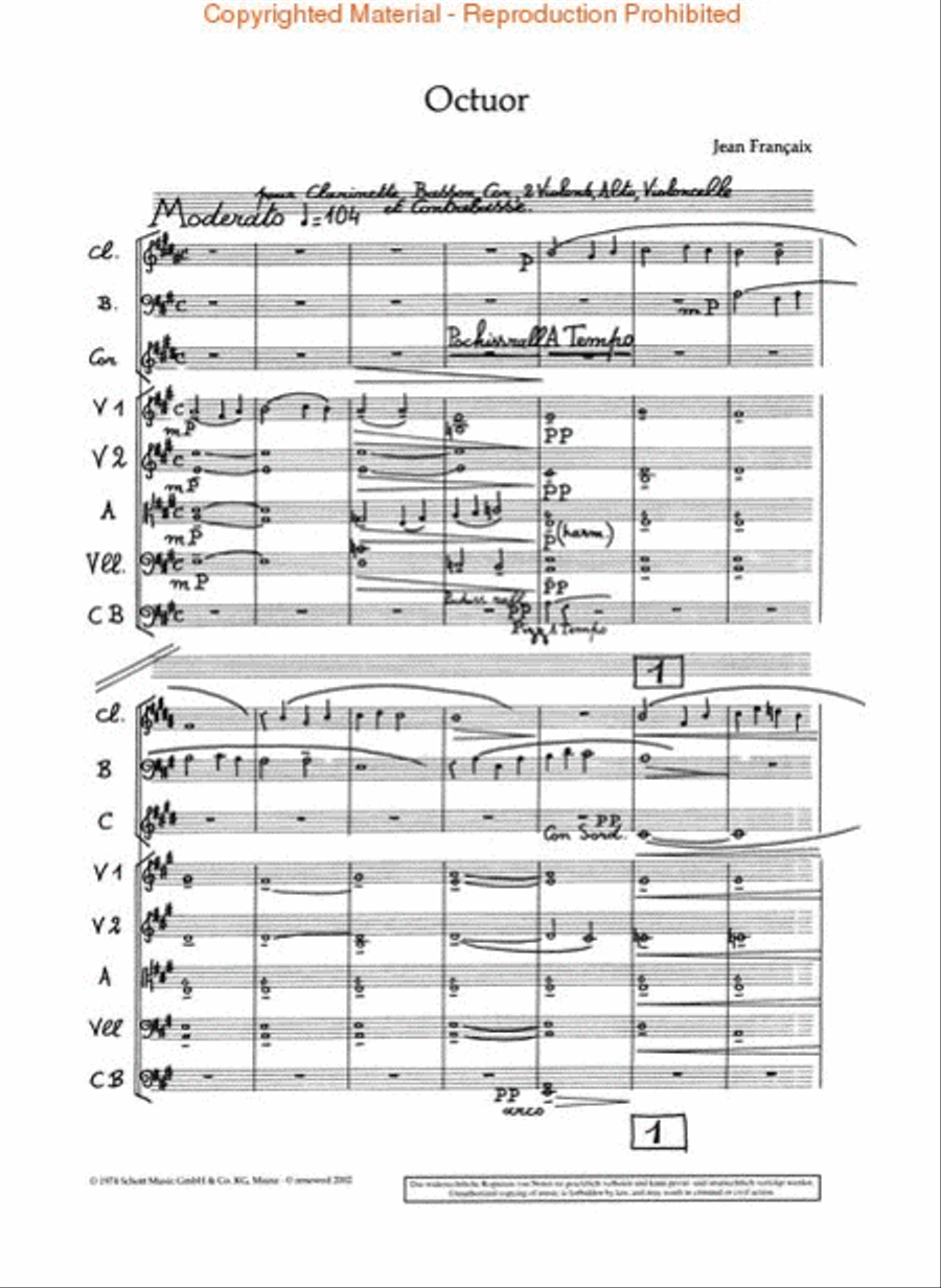 Octet for Winds & Strings Orchestra scores gallery preview page 2