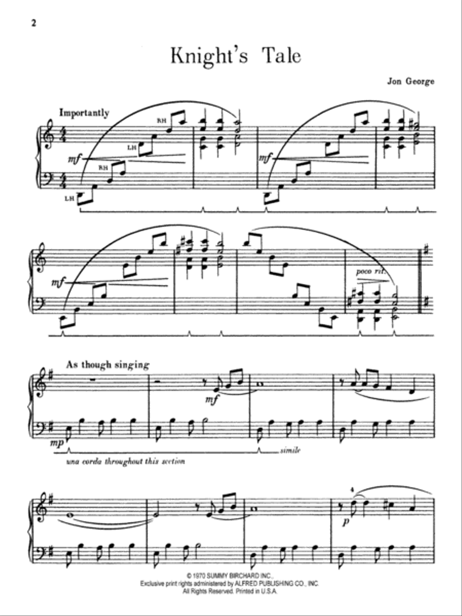 Knight's Tale Easy Piano scores gallery preview page 2