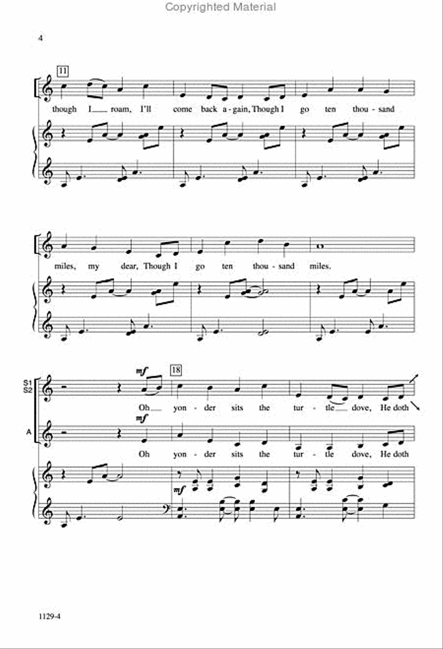 The Turtle Dove - SSA Octavo SSA scores gallery preview page 3