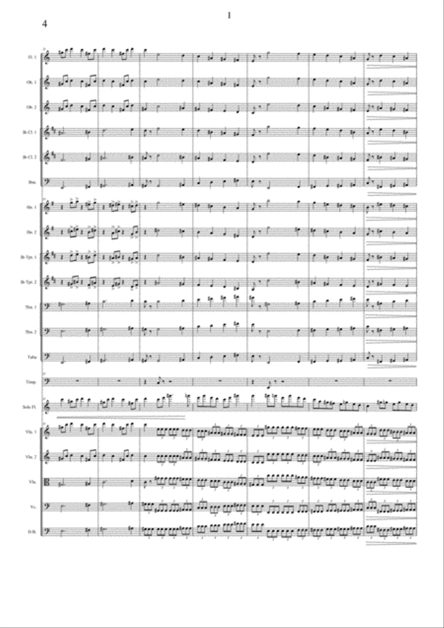 Flute Concerto, op. 17 Full Orchestra scores gallery preview page 6