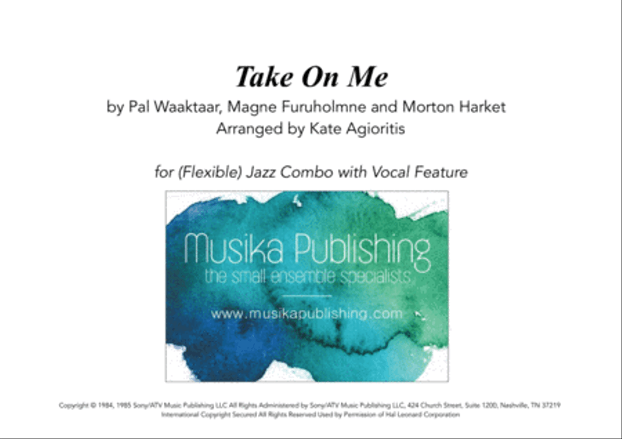 Take On Me Jazz Ensemble scores gallery preview page 1