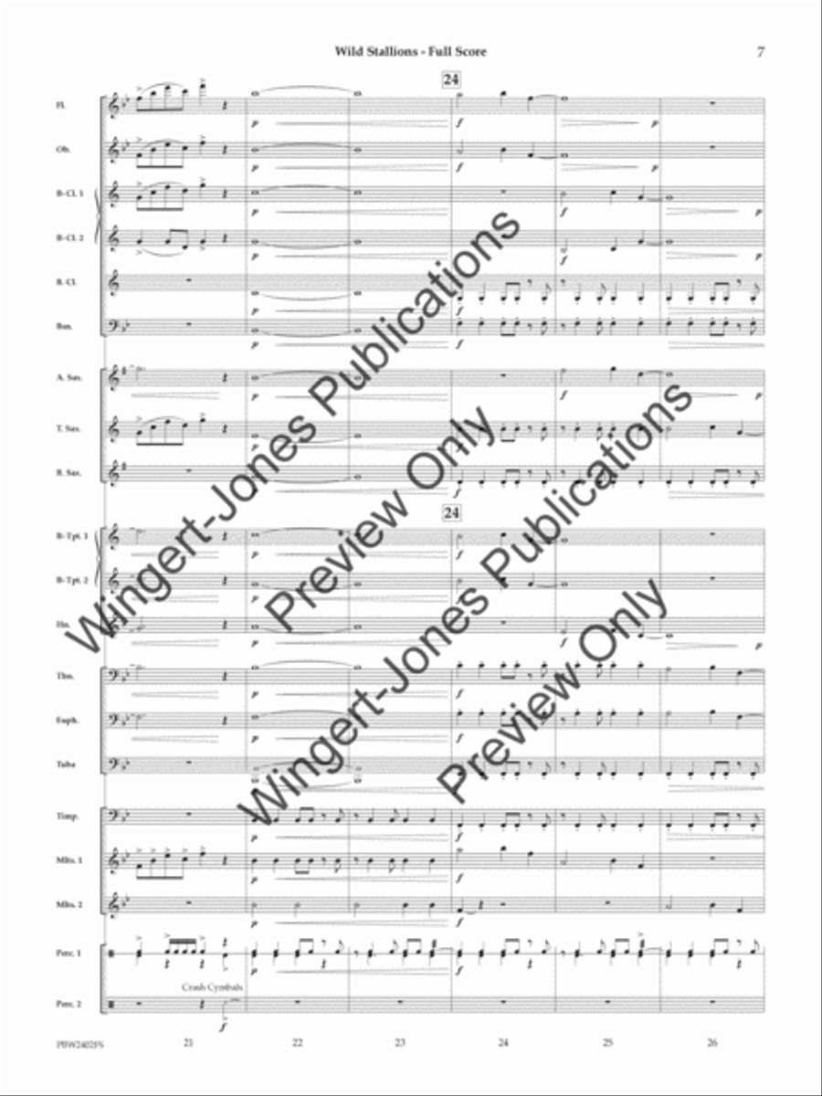 Wild Stallions (Score) Wild Stallions (Score) Concert Band scores gallery preview page 8