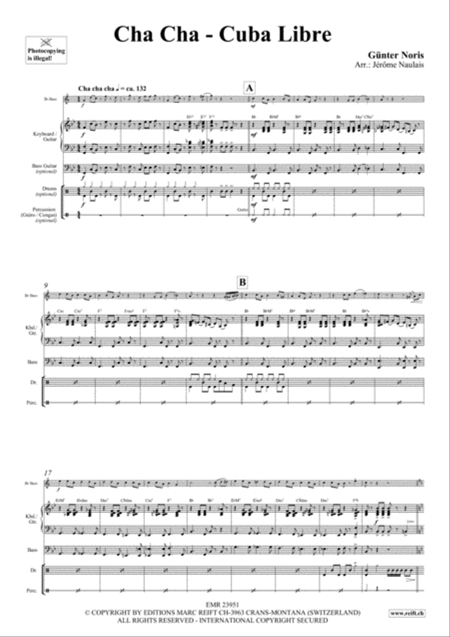 Cha Cha - Cuba Libre Cha Cha - Cuba Libre Bass Guitar scores gallery preview page 3