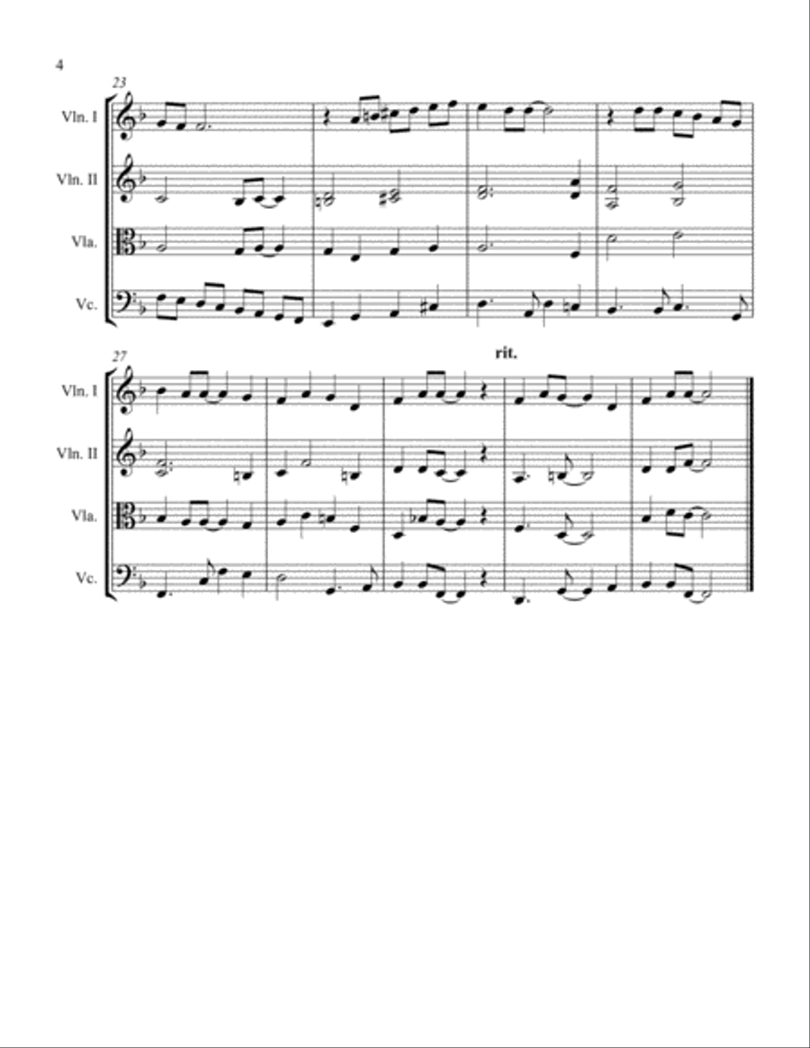 Yesterday Yesterday String Quartet scores gallery preview page 4