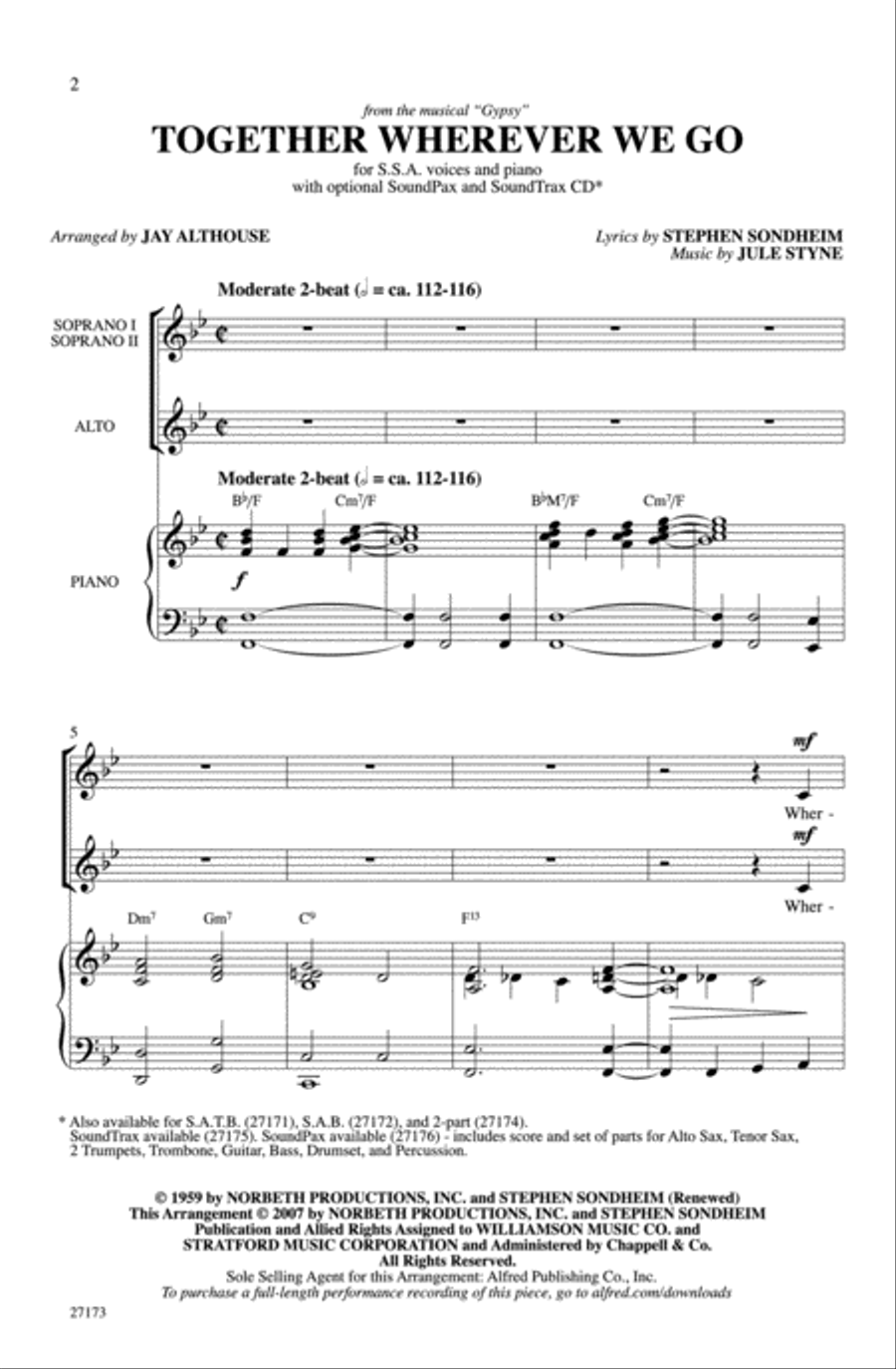 Together Wherever We Go Together Wherever We Go Women's Choir scores gallery preview page 13