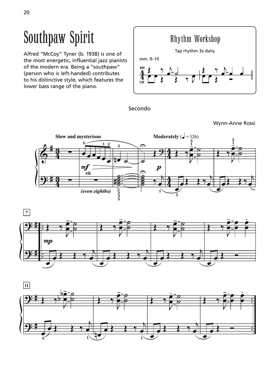 Southpaw Spirit - Piano Duet (1 Piano, 4 Hands) 1 Piano, 4-Hands scores gallery preview page 1