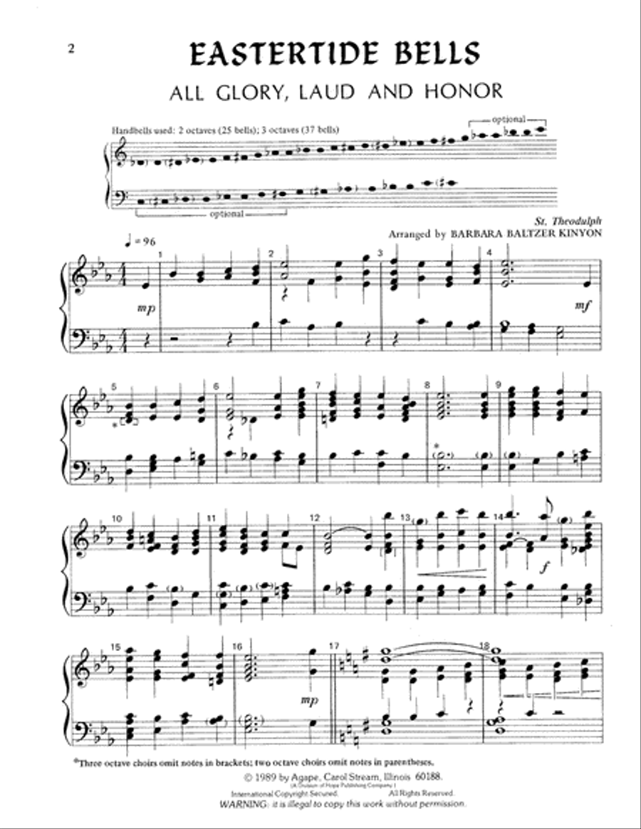 Eastertide Bells Eastertide Bells 3-Octaves scores gallery preview page 2