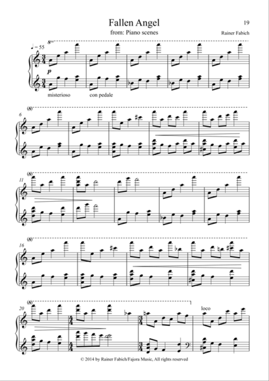 Fallen Angel Piano Solo scores gallery preview page 1