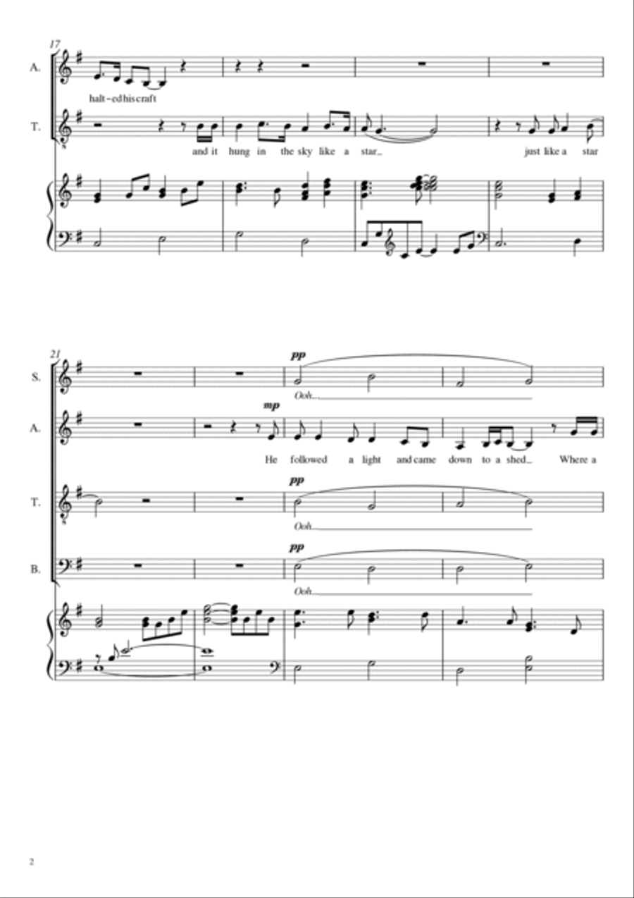 A Spaceman Came Travelling 4-Part scores gallery preview page 2