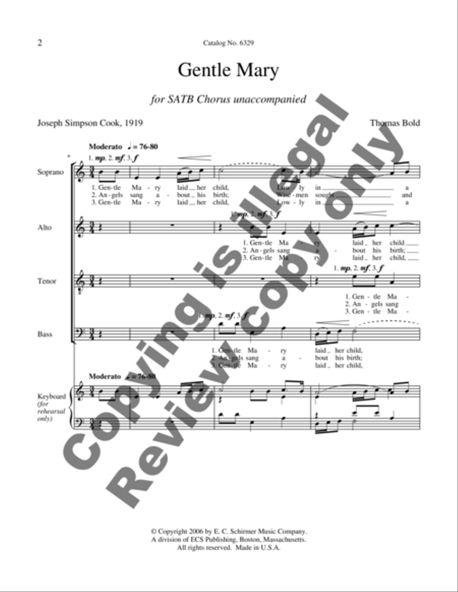 Gentle Mary Gentle Mary 4-Part scores gallery preview page 5