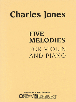 Book cover for Five Melodies for Violin and Piano