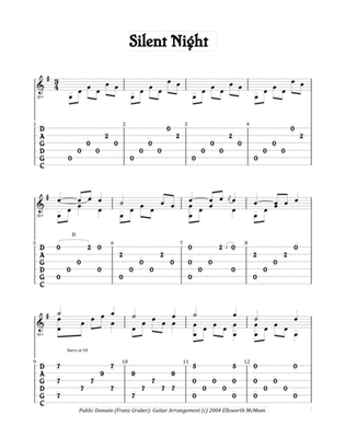 Silent Night (For Fingerstyle Guitar Tuned CGDGAD)