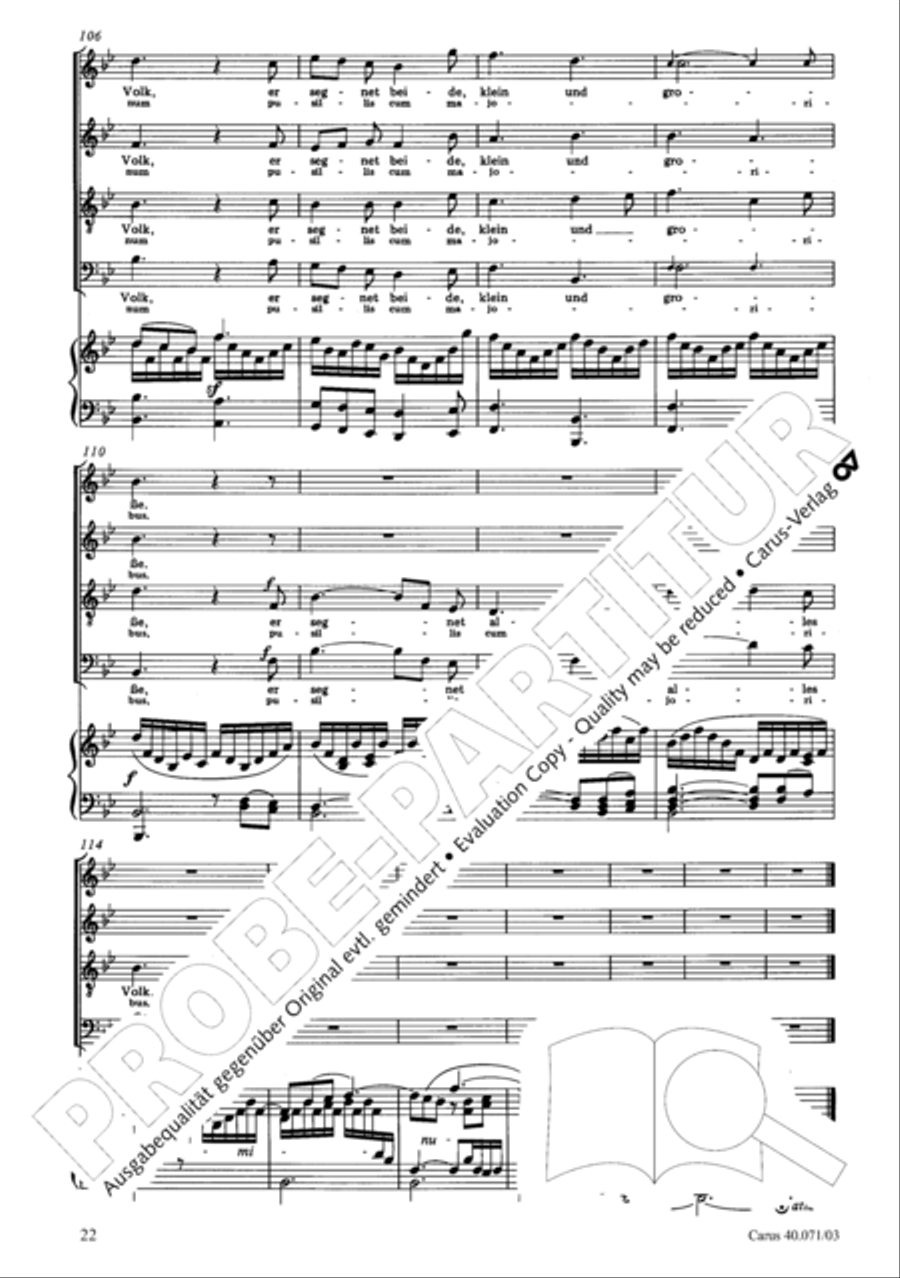 Psalm 115 (Der 115. Psalm) SSAATTBB scores gallery preview page 29