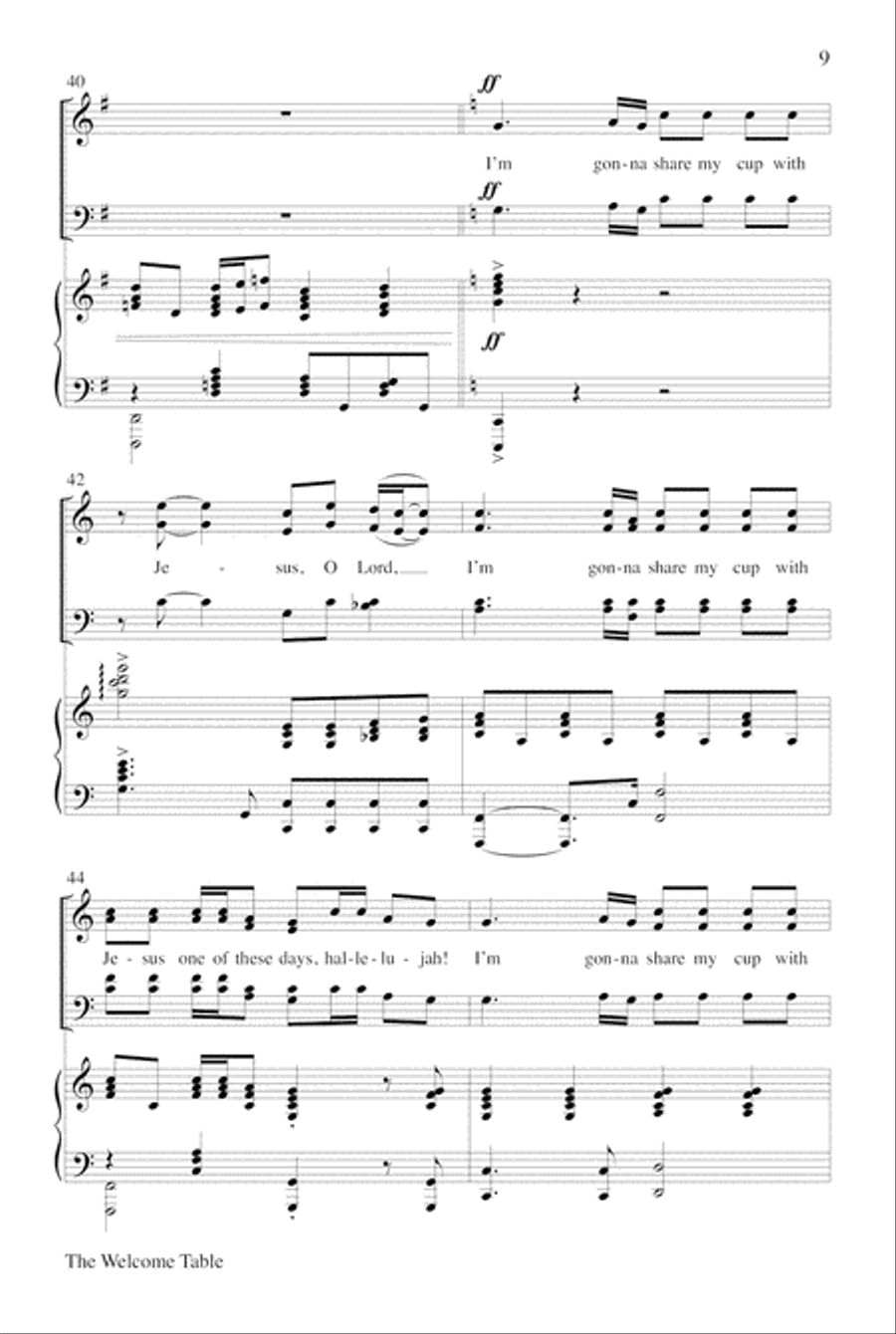 The Welcome Table Choir scores gallery preview page 9